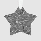 Lichte reflecties op water: zwart en wit ornament (achterkant)