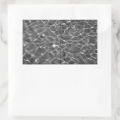 Lichte reflecties op water: zwart en wit rechthoekige sticker (Tas)