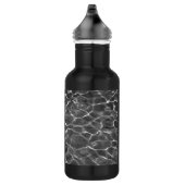 Lichte reflecties op water: zwart en wit waterfles  (Rechts)