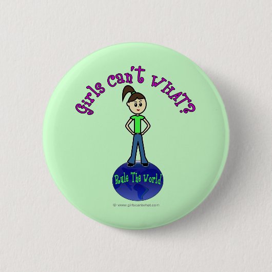 Lichte regel voor het wereldmeisje ronde button 5,7 cm (Voorkant)