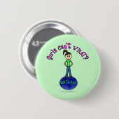 Lichte regel voor het wereldmeisje ronde button 5,7 cm (Voorkant /achterkant)