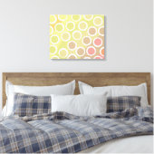 Lichte regenboog met Big Polka Dots Canvas Afdruk (Insitu (Slaapkamer))