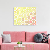 Lichte regenboog met Big Polka Dots Canvas Afdruk (Insitu (Woonkamer))