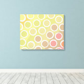 Lichte regenboog met Big Polka Dots Canvas Afdruk (Insitu (Houten vloer))