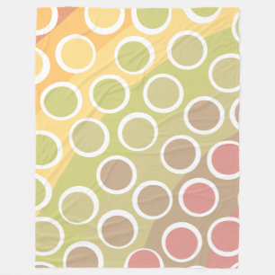 Lichte regenboog met Big Polka Dots Fleece Deken