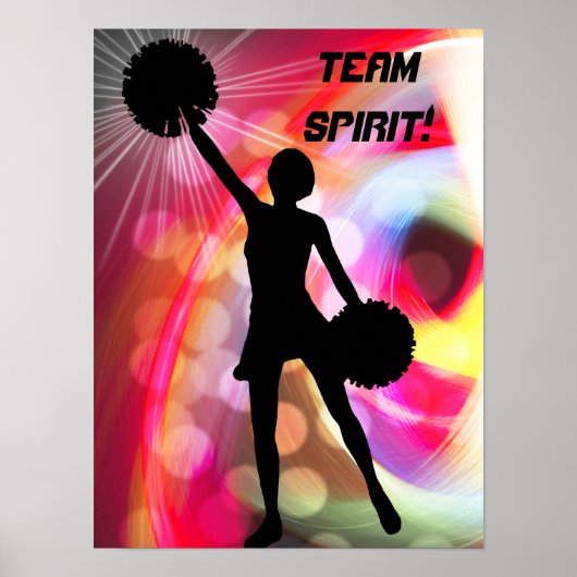 Lichte regenboog met Cheerleader Poster (Voorkant)
