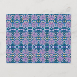 Lichte ringen helder Blauw Holografisch Effect Kun Briefkaart