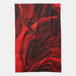 Lichte rode en donkere krommen op een donkere acht theedoek