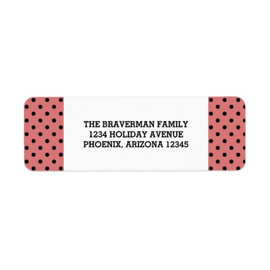 Lichte rode zoete pooidop-feestdag Adresetiketten Etiket (Voorkant)