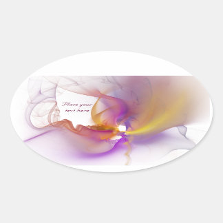 Lichte roker ovale sticker