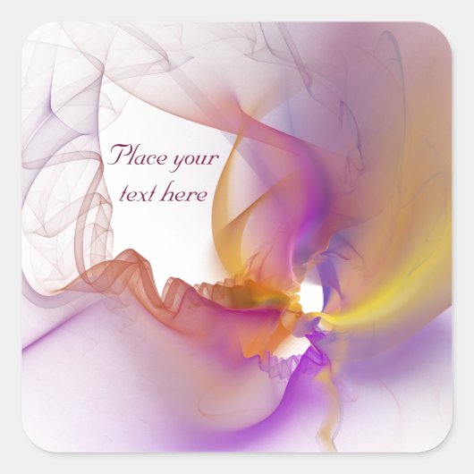 Lichte roker vierkante sticker (Voorkant)