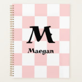Lichte Rood Geruite Patroon Achtergrond Planner (Voorkant)