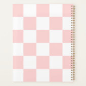Lichte Rood Geruite Patroon Achtergrond Planner (Achterkant)