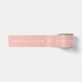 Lichte Roze Aangepaste Bruiloftsdouche Satijnen Lint (Voorkant)