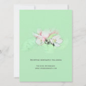 Lichte roze appelbloem voor de groene bruiloft kaart (Achterkant)