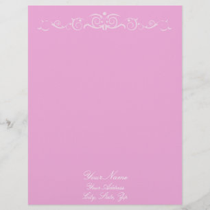 Lichte Roze Bloemslingers Gepersonaliseerd Briefhoofd