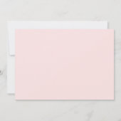 Lichte Roze Blush | Elegante Eenvoudige Bruiloft Save The Date (Achterkant)