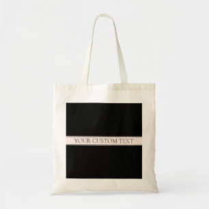 Lichte roze blush streep & elegante bewerkbare tek tote bag