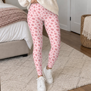 Lichte Roze Dalmatische Vlekken Leggings