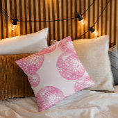 Lichte roze discobollen, meisjesachtige retro stij kussen