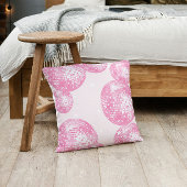 Lichte roze discobollen, meisjesachtige retro stij kussen