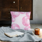 Lichte roze discobollen, meisjesachtige retro stij kussen