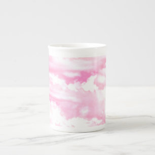 Lichte Roze Elegante Wolken Decor Porselein Kop