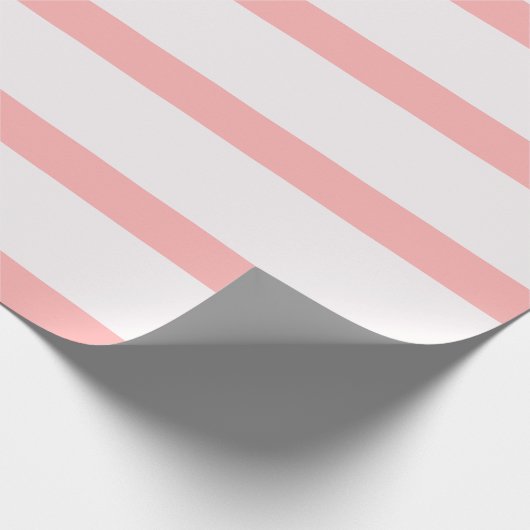 Lichte roze en crème potlood strepen cadeaupapier (Hoek)