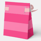 Lichte roze en hete roze strepen bedankdoosjes (Achterkant)