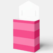 Lichte roze en hete roze strepen bedankdoosjes (Open)