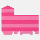 Lichte roze en hete roze strepen bedankdoosjes (Ongevouwen)