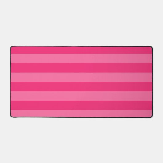 Lichte roze en hete roze strepen bureaumat (Voorkant)