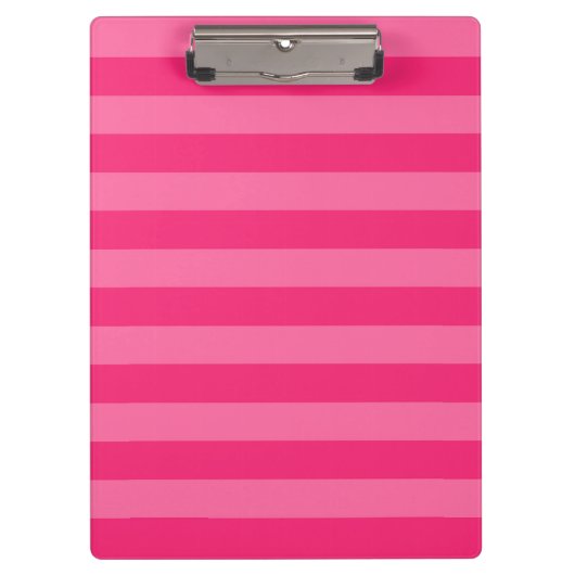 Lichte roze en hete roze strepen klembord (Voorkant)
