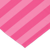 Lichte roze en hete roze strepen korte tafelloper (Hoek)