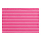 Lichte roze en hete roze strepen kussensloop (Achterkant)