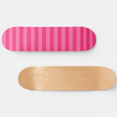 Lichte roze en hete roze strepen persoonlijk skateboard (Horizontaal)
