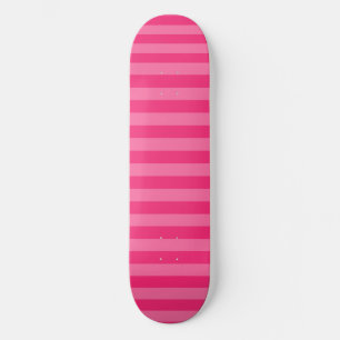 Lichte roze en hete roze strepen persoonlijk skateboard