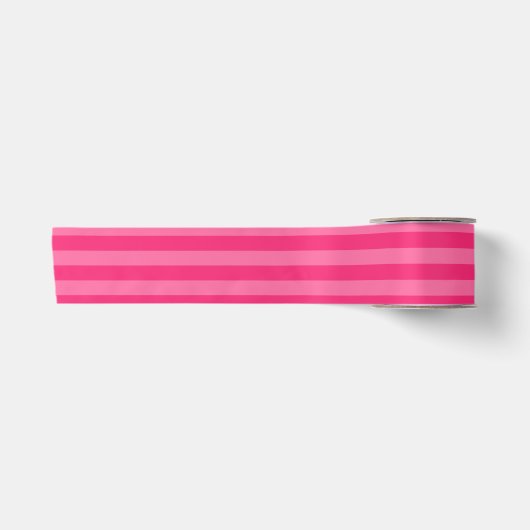 Lichte roze en hete roze strepen satijnen lint (Voorkant)