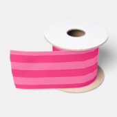 Lichte roze en hete roze strepen satijnen lint (Spoel)