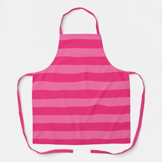 Lichte roze en hete roze strepen schort (Voorkant)
