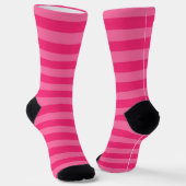 Lichte roze en hete roze strepen sokken (Gebogen)
