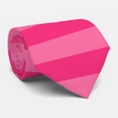 Lichte roze en hete roze strepen stropdas (Opgerold)