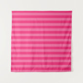 Lichte roze en hete roze strepen wandkleed (Voorkant)