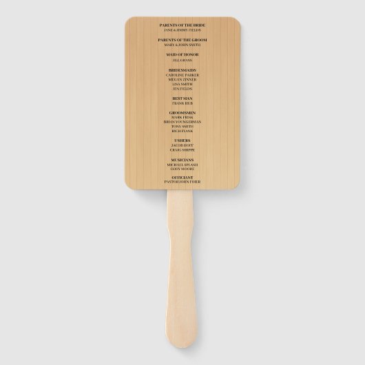 Lichte roze Floral Mason Jars Weddenschap Handwaaier (Achterkant)