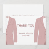 Lichte Roze Gay Trouw Trouw Dankkaartjes Bedankkaart (Voorkant / Achterkant)