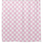 Lichte Roze Geruite Gordijn Trendy en Minimaal (Voorkant)
