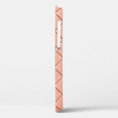 Lichte roze geweven lederen textuur Case-Mate iPhone case (Achterkant / Links)
