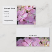 Lichte Roze Hortensia's Visitekaartje (Voorkant / Achterkant)