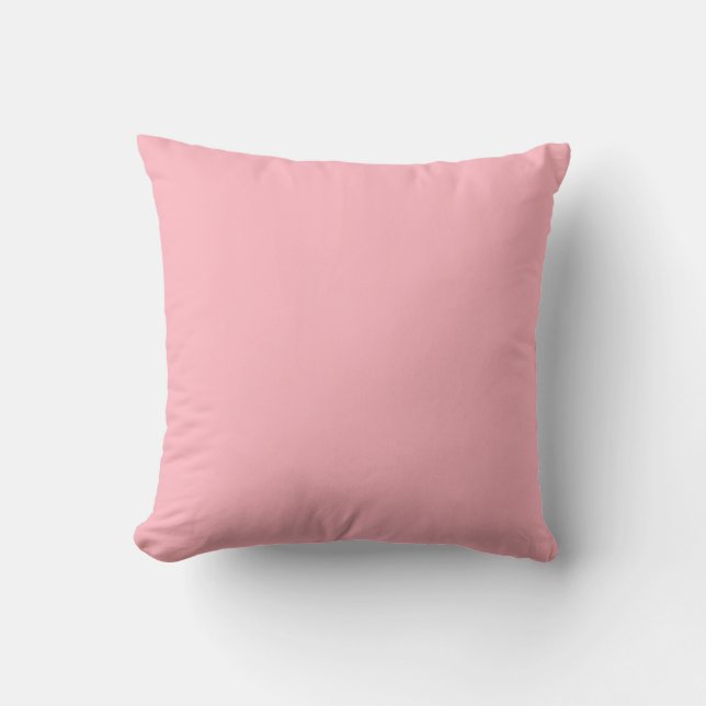 Lichte Roze Kleur Effen Vlak Kussen (Voorkant)