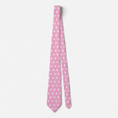 Lichte Roze Kleur met Klassieke Stippen Stropdas (Voorkant)